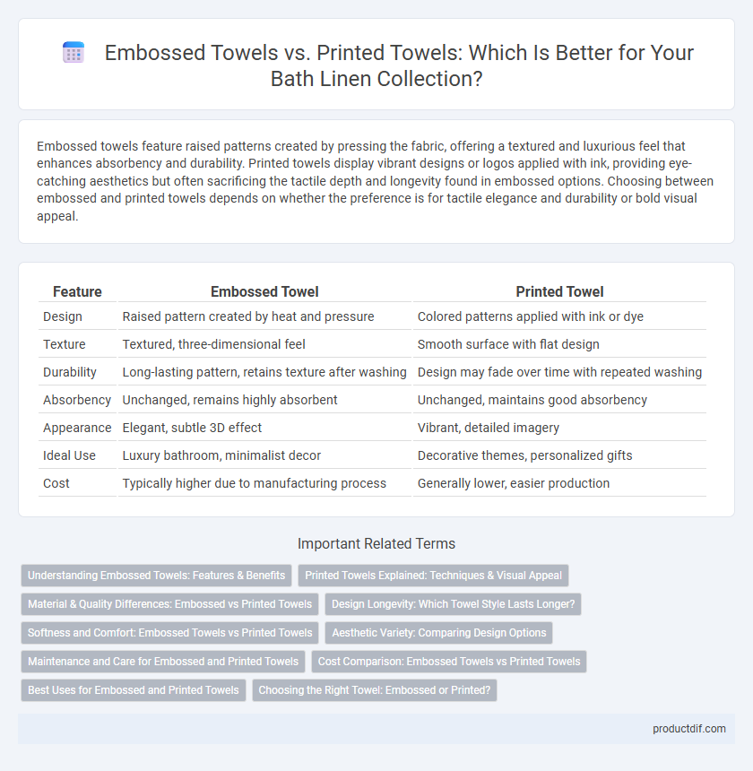 Embossed Towels vs. Printed Towels: Which Is Better for Your Bath Linen Collection?