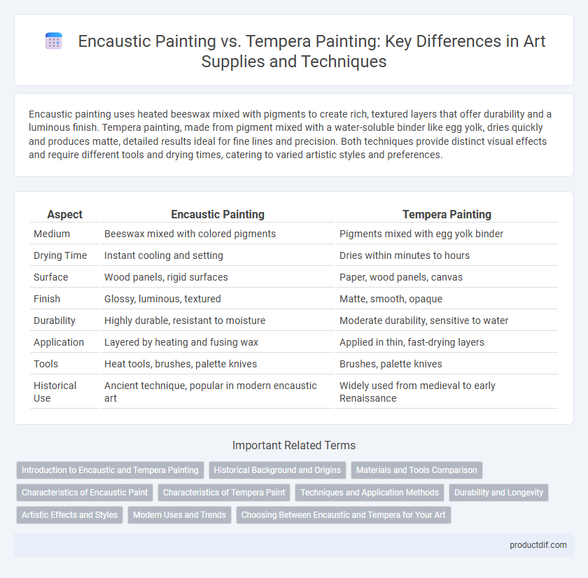 Encaustic Painting vs. Tempera Painting: Key Differences in Art Supplies and Techniques