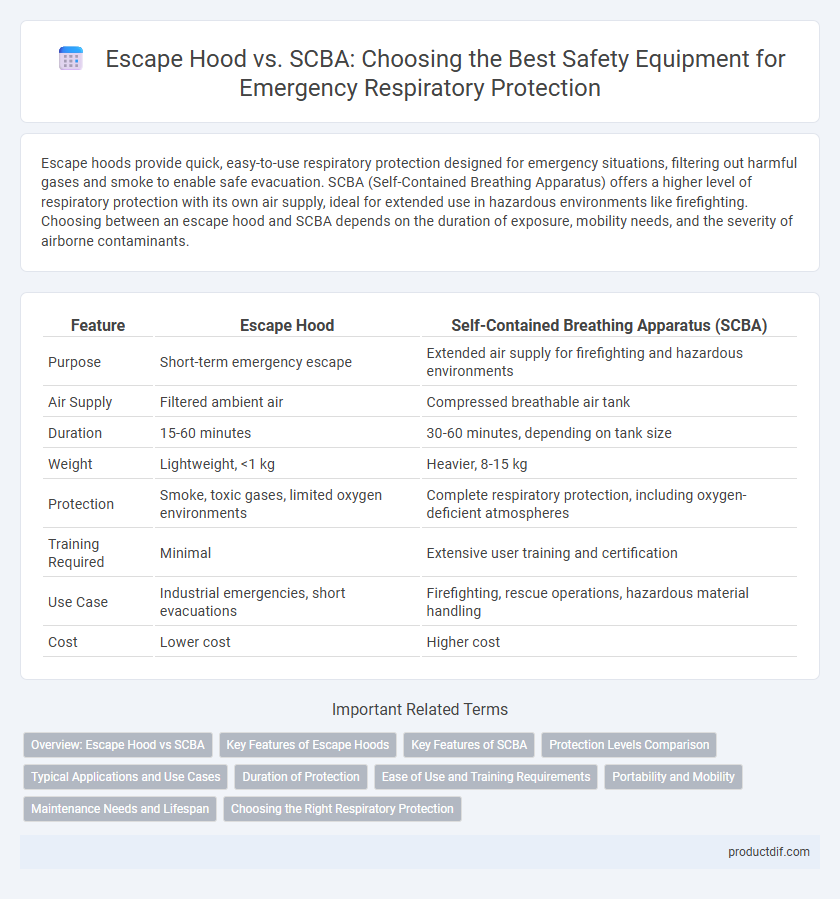 Escape Hood vs. SCBA: Choosing the Best Safety Equipment for Emergency Respiratory Protection