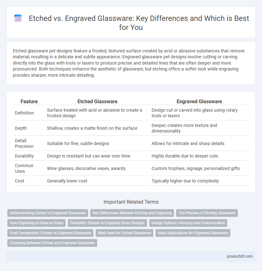 Etched vs. Engraved Glassware: Key Differences and Which is Best for You