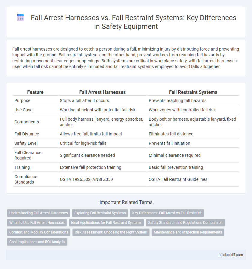 Fall Arrest Harnesses vs. Fall Restraint Systems: Key Differences in Safety Equipment