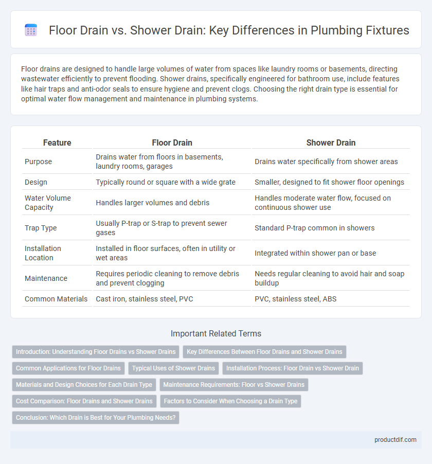 Floor Drain vs. Shower Drain: Key Differences in Plumbing Fixtures