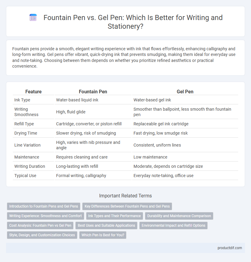 Fountain Pen vs. Gel Pen: Which Is Better for Writing and Stationery?