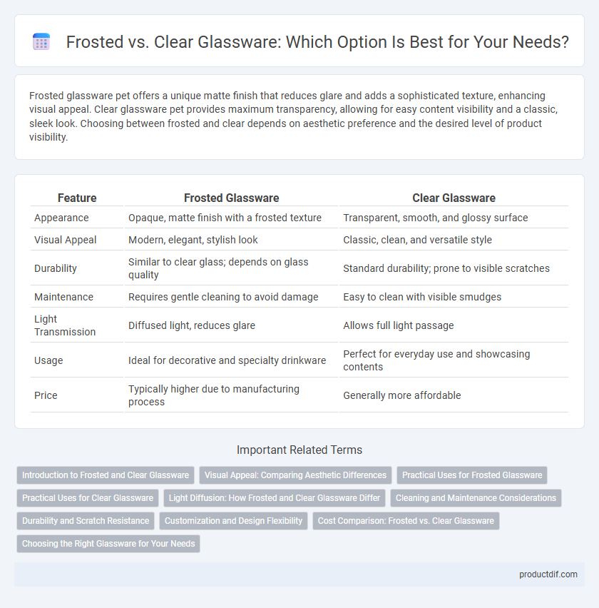 Frosted vs. Clear Glassware: Which Option Is Best for Your Needs?