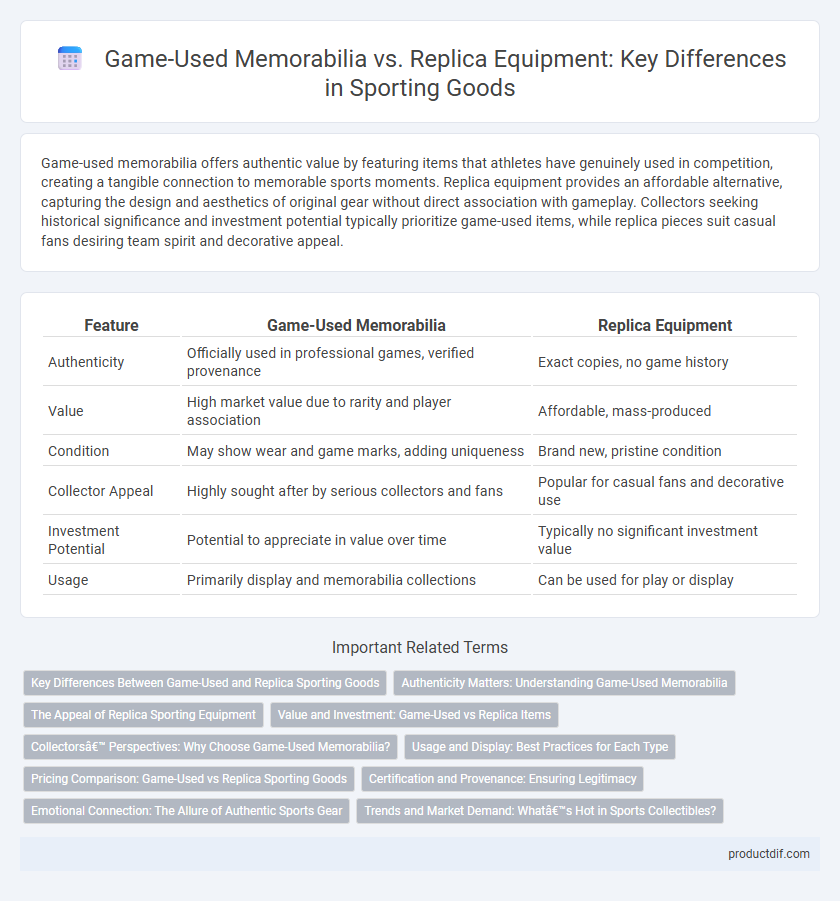 Game-Used Memorabilia vs. Replica Equipment: Key Differences in Sporting Goods