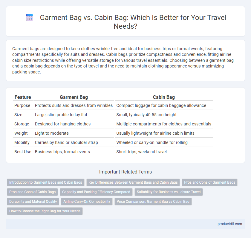 Garment Bag vs. Cabin Bag: Which Is Better for Your Travel Needs?
