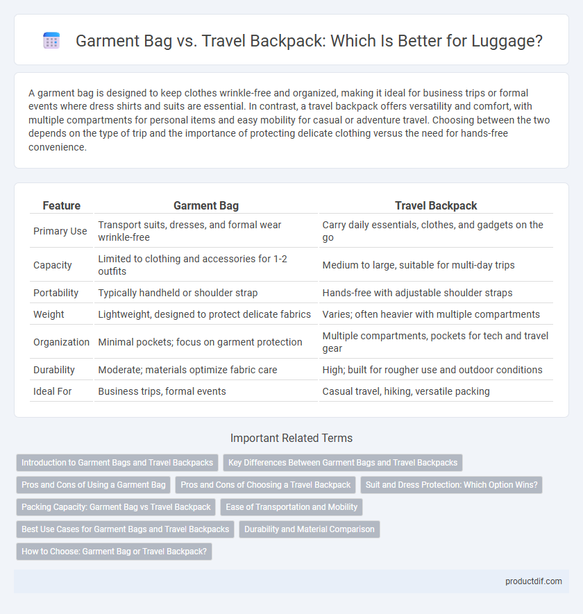 Garment Bag vs. Travel Backpack: Which Is Better for Luggage?