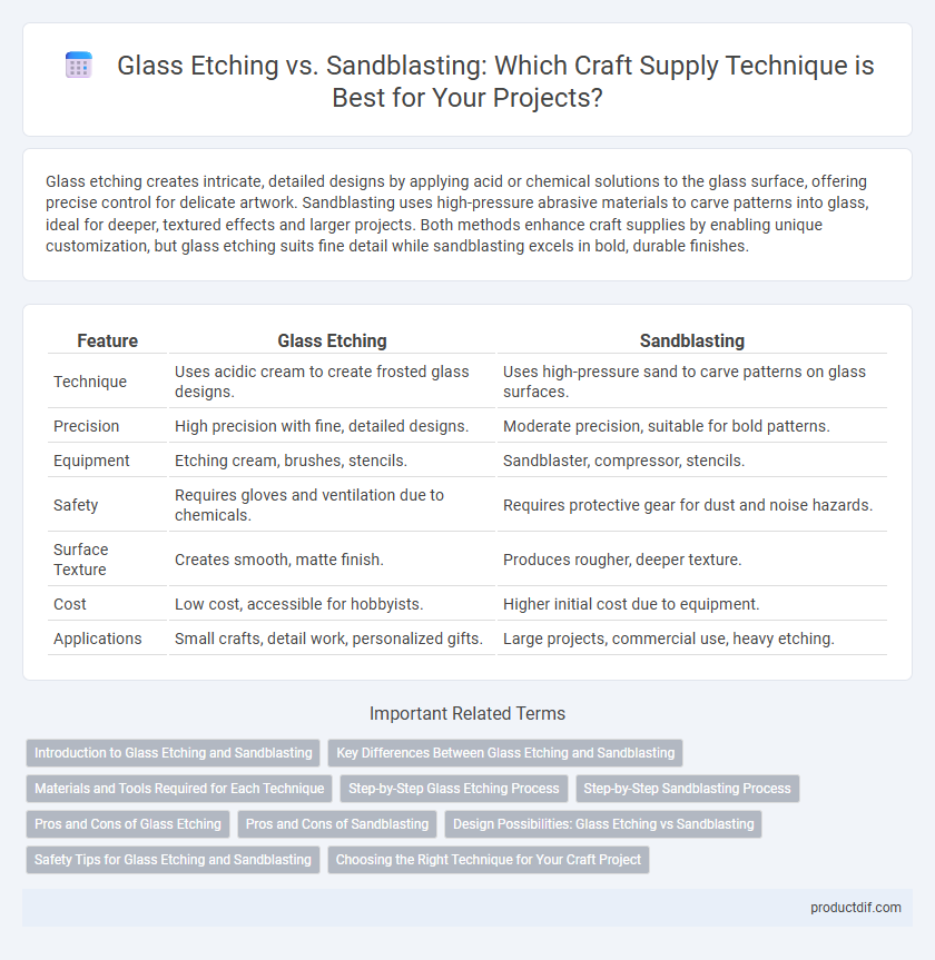 Glass Etching vs. Sandblasting: Which Craft Supply Technique is Best for Your Projects?