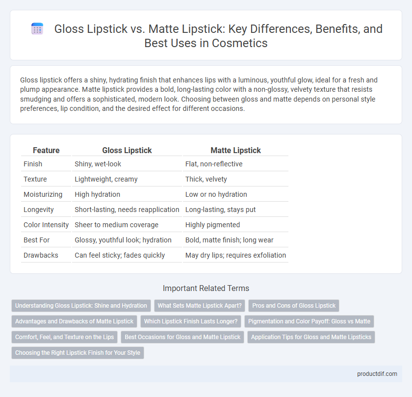 Gloss Lipstick vs. Matte Lipstick: Key Differences, Benefits, and Best Uses in Cosmetics