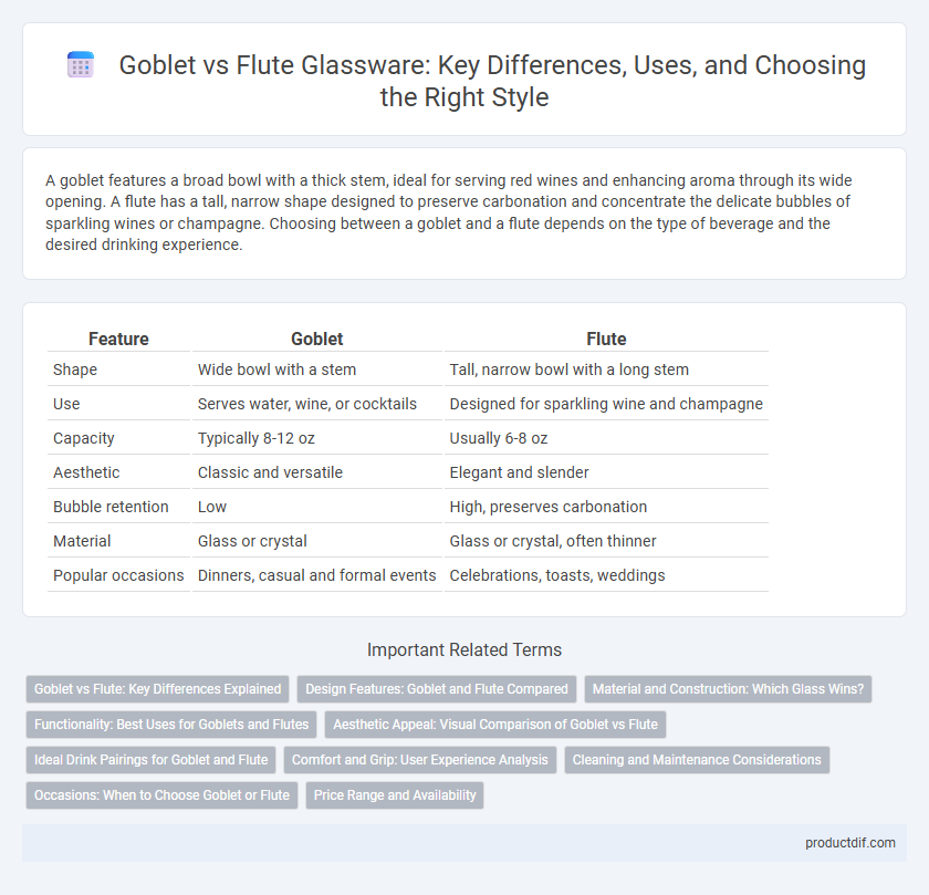Goblet vs Flute Glassware: Key Differences, Uses, and Choosing the Right Style