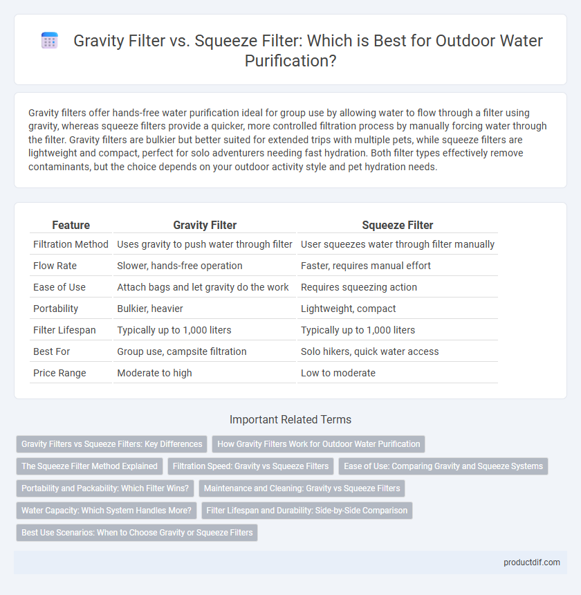 Gravity Filter vs. Squeeze Filter: Which is Best for Outdoor Water Purification?