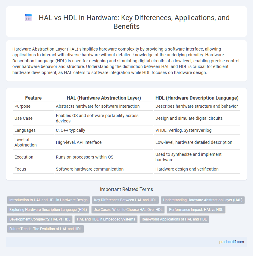HAL vs HDL in Hardware: Key Differences, Applications, and Benefits