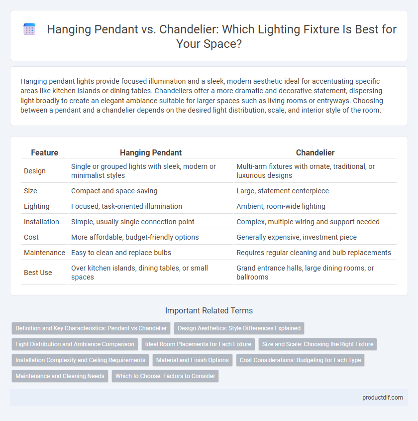 Hanging Pendant vs. Chandelier: Which Lighting Fixture Is Best for Your Space?