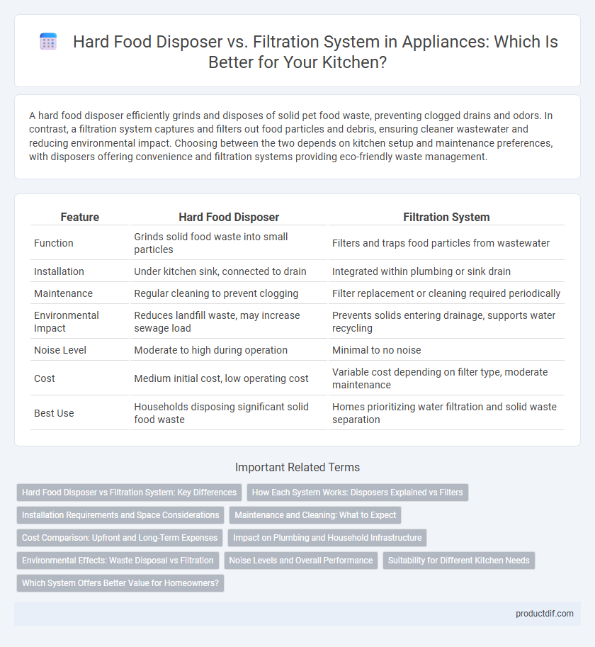 Hard Food Disposer vs. Filtration System in Appliances: Which Is Better for Your Kitchen?