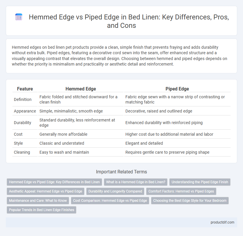 Hemmed Edge vs Piped Edge in Bed Linen: Key Differences, Pros, and Cons