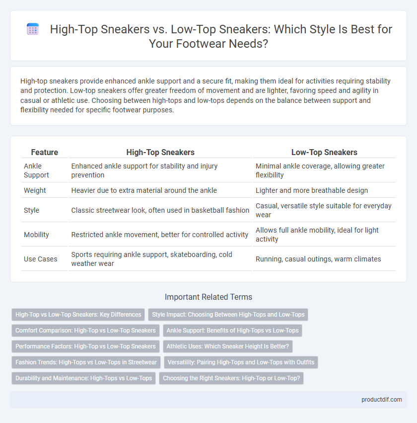 High-Top Sneakers vs. Low-Top Sneakers: Which Style Is Best for Your Footwear Needs?