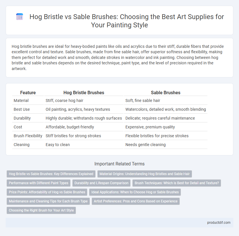 Hog Bristle vs Sable Brushes: Choosing the Best Art Supplies for Your Painting Style