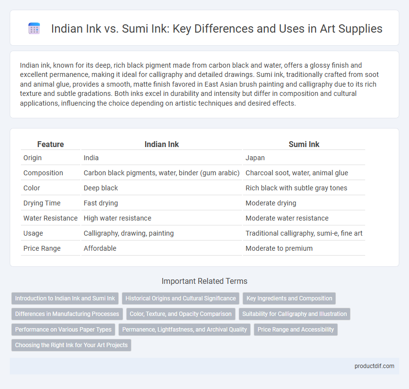 Indian Ink vs. Sumi Ink: Key Differences and Uses in Art Supplies