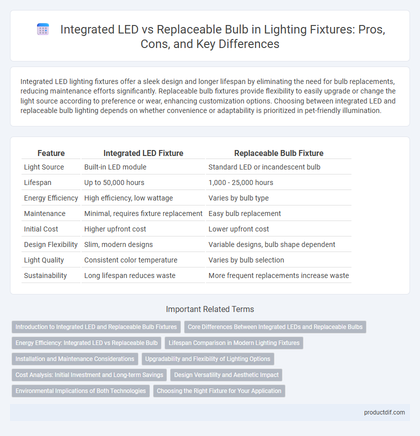Integrated LED vs Replaceable Bulb in Lighting Fixtures: Pros, Cons, and Key Differences