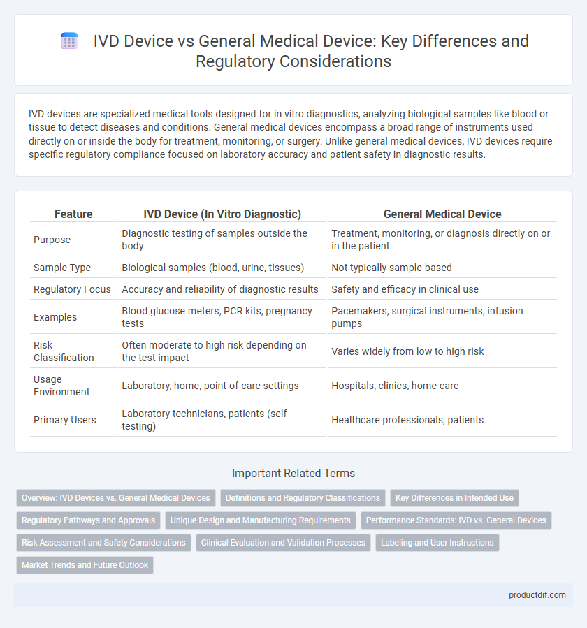 IVD Device vs General Medical Device: Key Differences and Regulatory Considerations