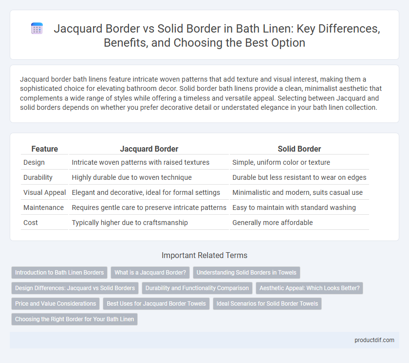 Jacquard Border vs Solid Border in Bath Linen: Key Differences, Benefits, and Choosing the Best Option