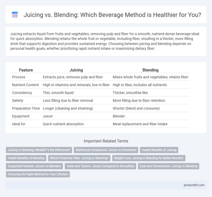 Juicing vs. Blending: Which Beverage Method is Healthier for You?