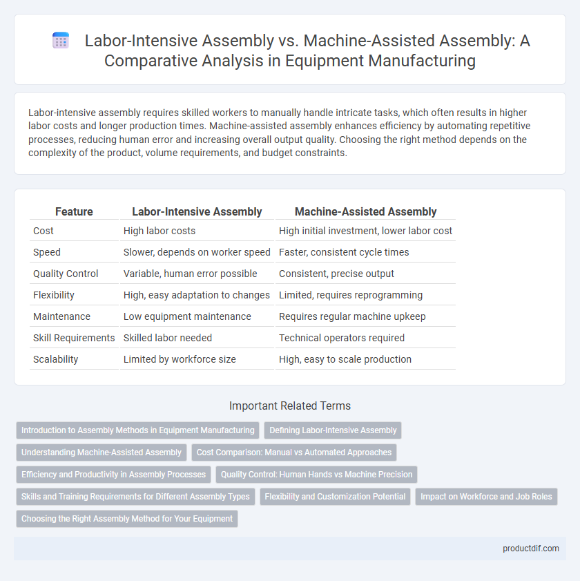 Labor-Intensive Assembly vs. Machine-Assisted Assembly: A Comparative Analysis in Equipment Manufacturing