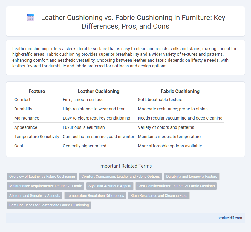 Leather Cushioning vs. Fabric Cushioning in Furniture: Key Differences, Pros, and Cons