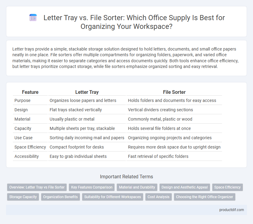Letter Tray vs. File Sorter: Which Office Supply Is Best for Organizing Your Workspace?