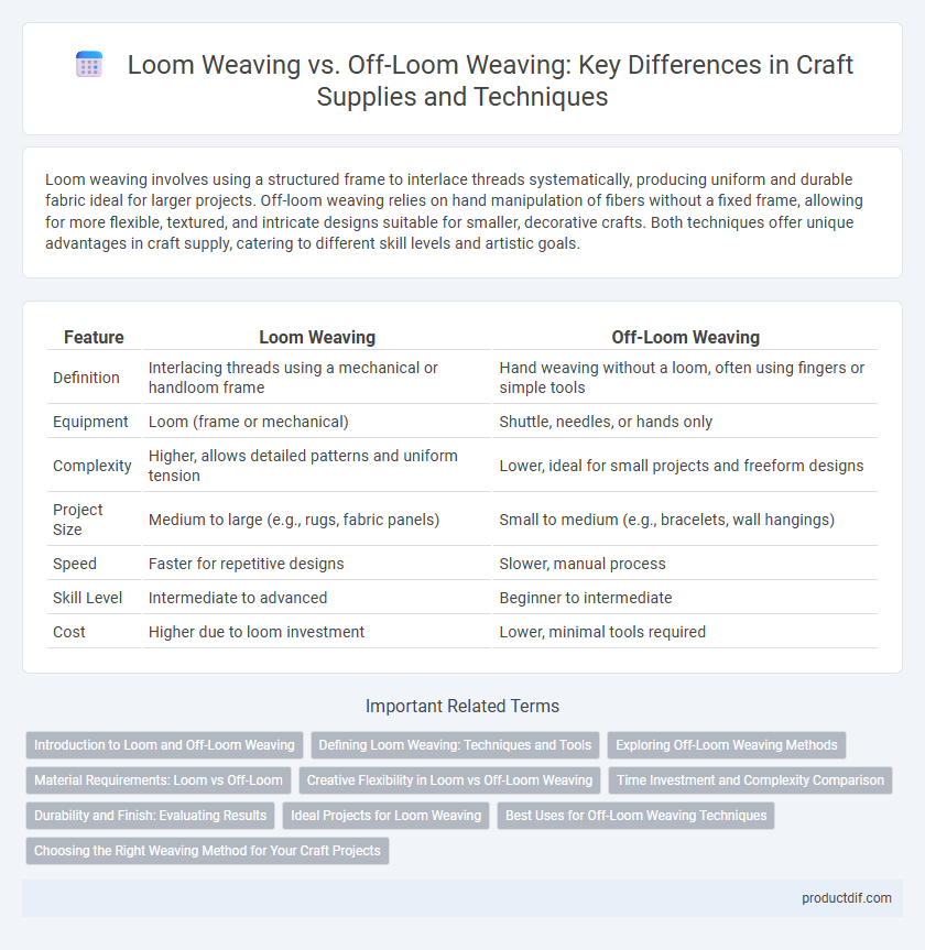 Loom Weaving vs. Off-Loom Weaving: Key Differences in Craft Supplies and Techniques