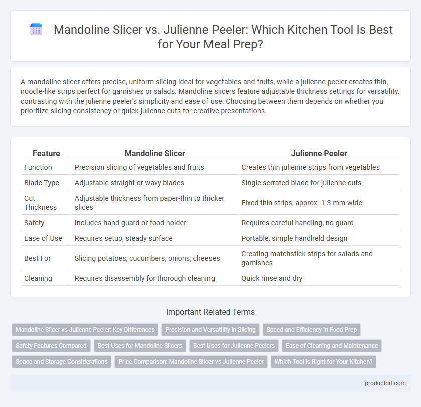 Mandoline Slicer vs. Julienne Peeler: Which Kitchen Tool Is Best for Your Meal Prep?