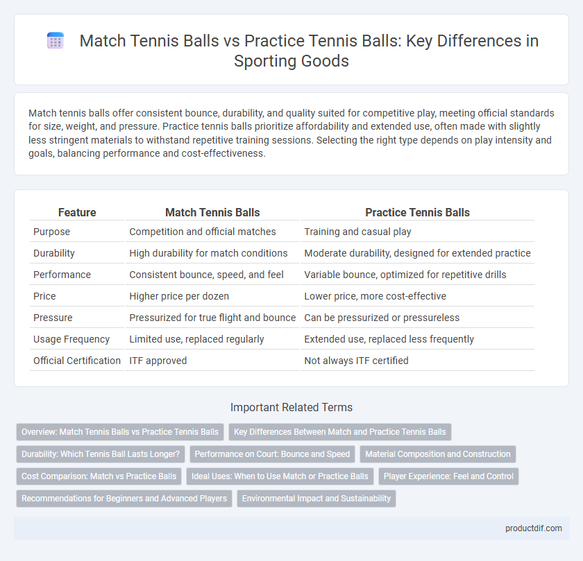 Match Tennis Balls vs Practice Tennis Balls: Key Differences in Sporting Goods