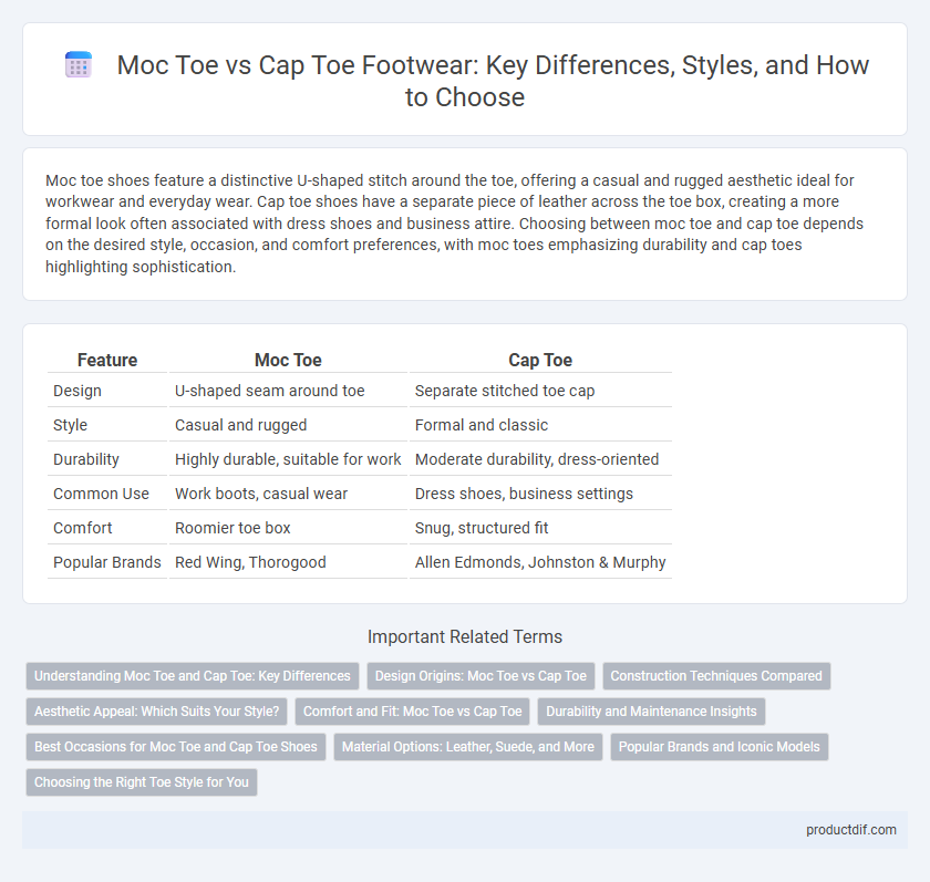 Moc Toe vs Cap Toe Footwear: Key Differences, Styles, and How to Choose