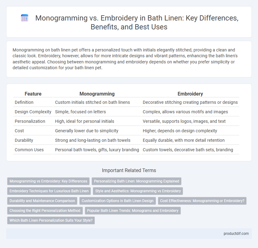Monogramming vs. Embroidery in Bath Linen: Key Differences, Benefits, and Best Uses