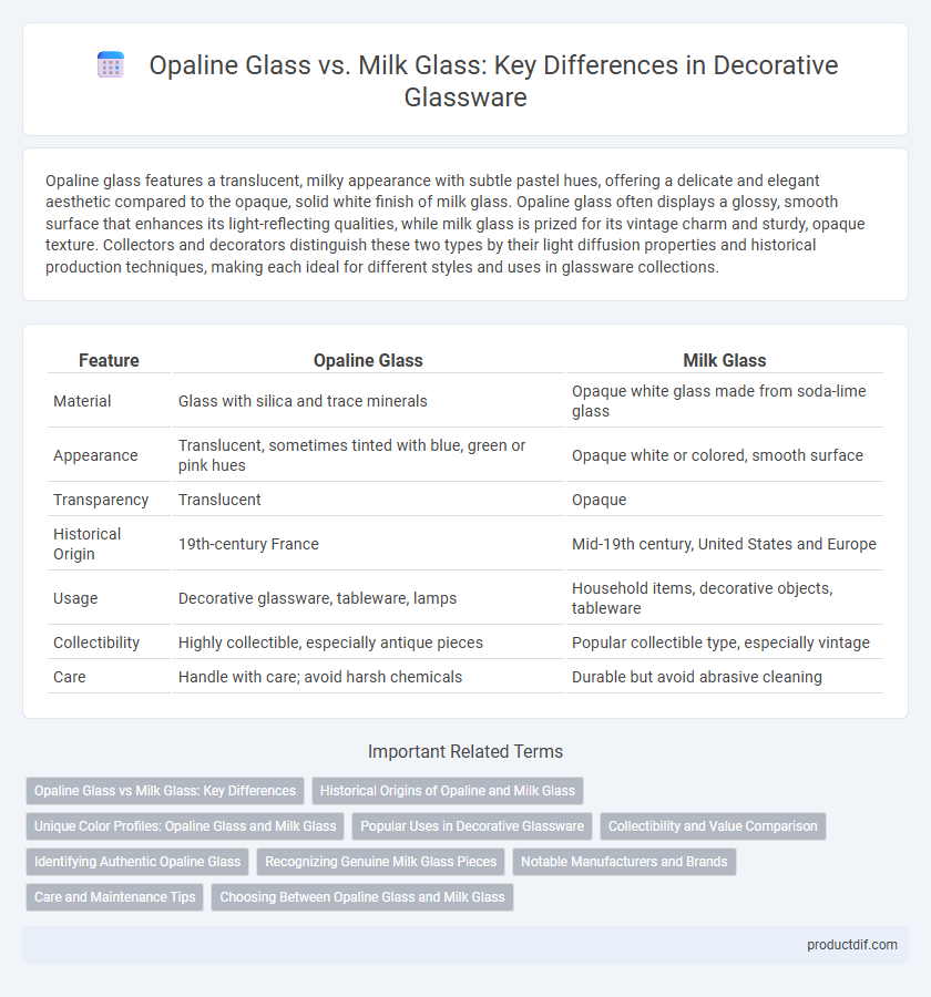 Opaline Glass vs. Milk Glass: Key Differences in Decorative Glassware