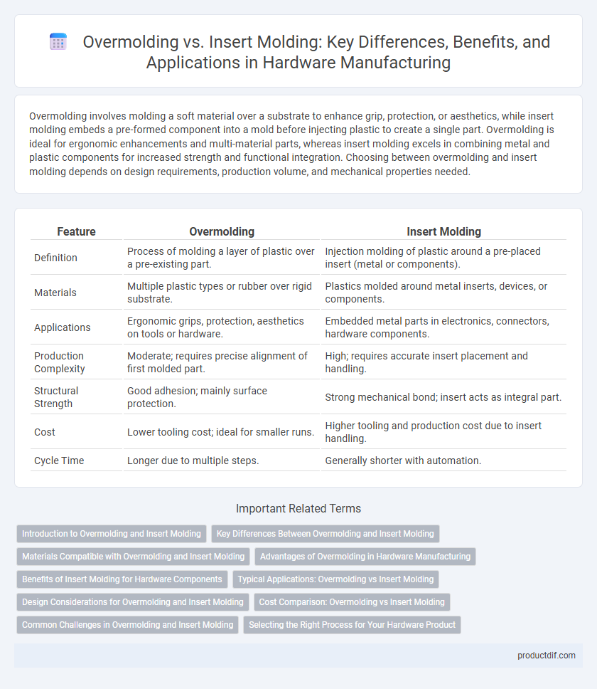 Overmolding vs. Insert Molding: Key Differences, Benefits, and Applications in Hardware Manufacturing