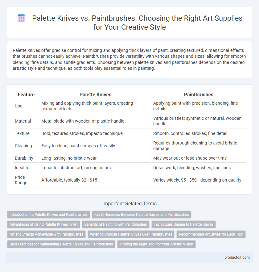 Palette Knives vs. Paintbrushes: Choosing the Right Art Supplies for Your Creative Style