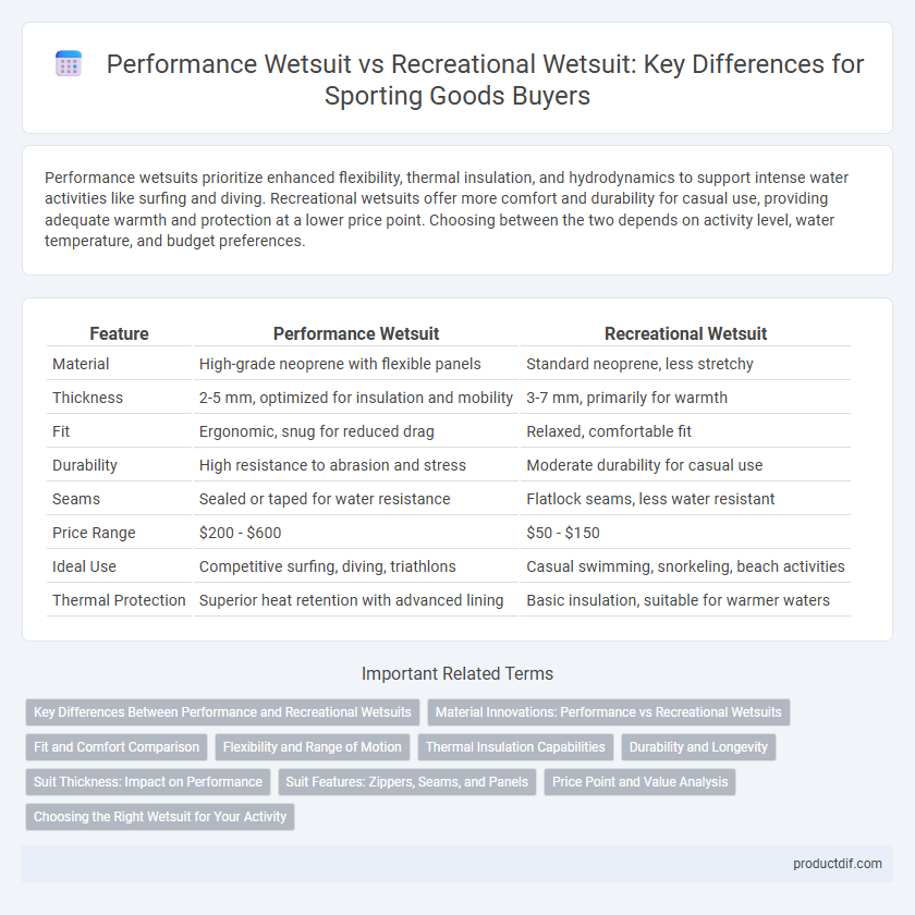 Performance Wetsuit vs Recreational Wetsuit: Key Differences for Sporting Goods Buyers