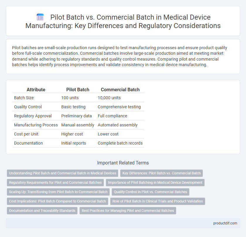 Pilot Batch vs. Commercial Batch in Medical Device Manufacturing: Key Differences and Regulatory Considerations