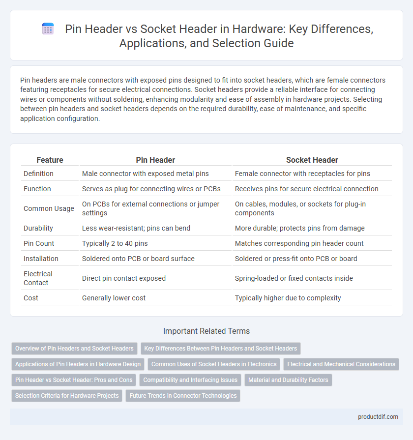 Pin Header vs Socket Header in Hardware: Key Differences, Applications, and Selection Guide