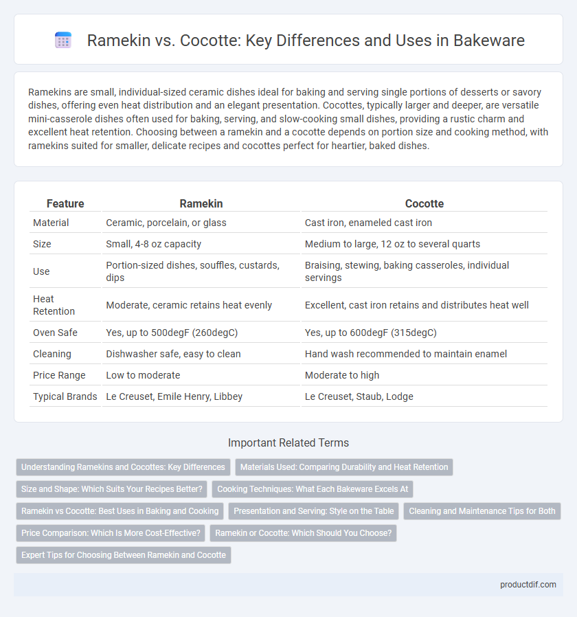 Ramekin vs. Cocotte: Key Differences and Uses in Bakeware