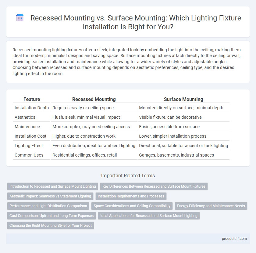 Recessed Mounting vs. Surface Mounting: Which Lighting Fixture Installation is Right for You?