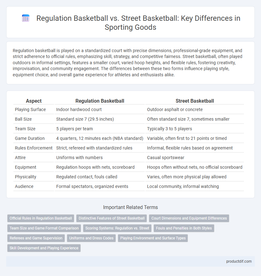 Regulation Basketball vs. Street Basketball: Key Differences in Sporting Goods