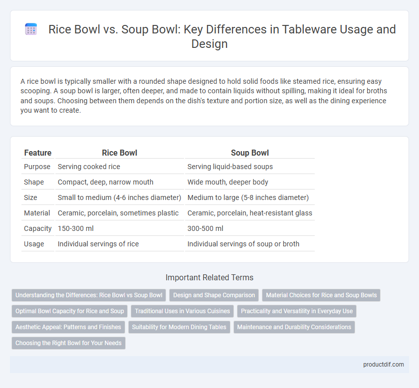 Rice Bowl vs. Soup Bowl: Key Differences in Tableware Usage and Design