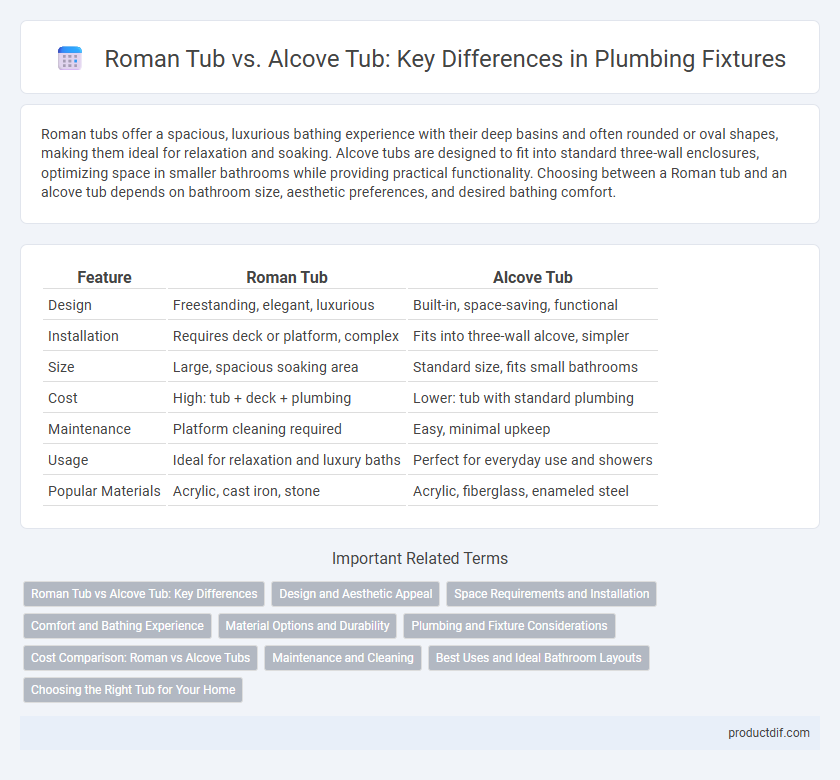 Roman Tub vs. Alcove Tub: Key Differences in Plumbing Fixtures