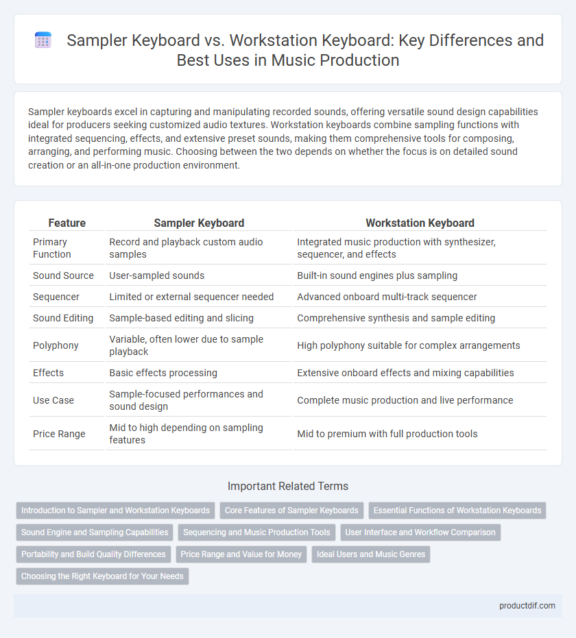 Sampler Keyboard vs. Workstation Keyboard: Key Differences and Best Uses in Music Production