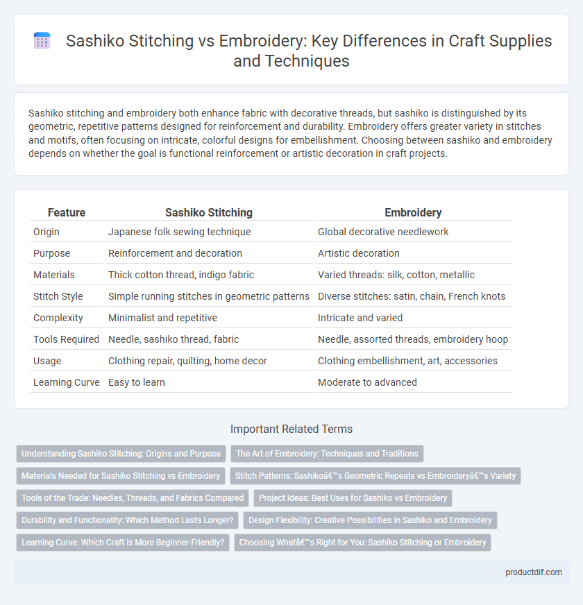 Sashiko Stitching vs Embroidery: Key Differences in Craft Supplies and Techniques