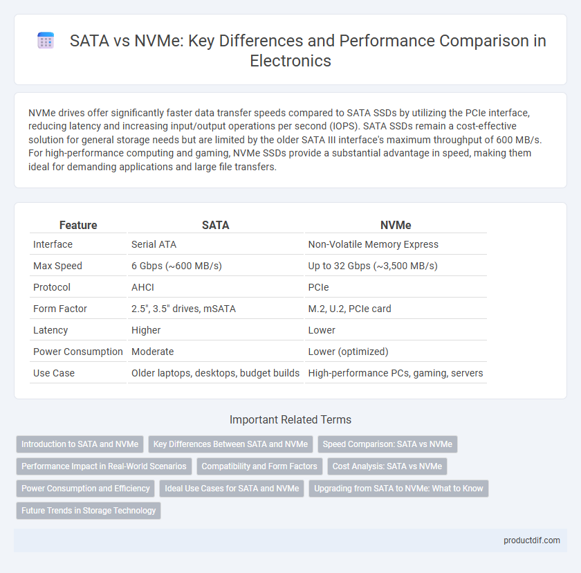 SATA vs NVMe: Key Differences and Performance Comparison in Electronics