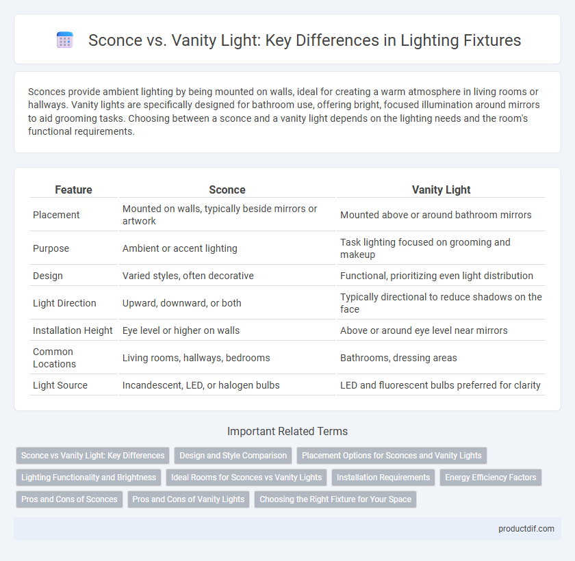Sconce vs. Vanity Light: Key Differences in Lighting Fixtures