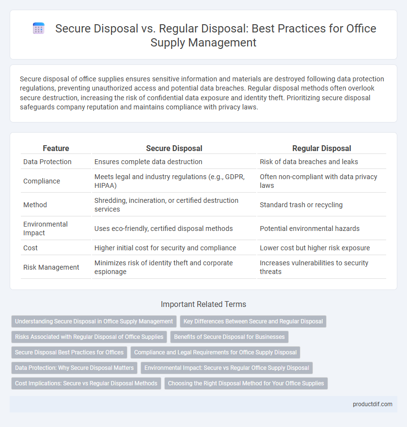 Secure Disposal vs. Regular Disposal: Best Practices for Office Supply Management